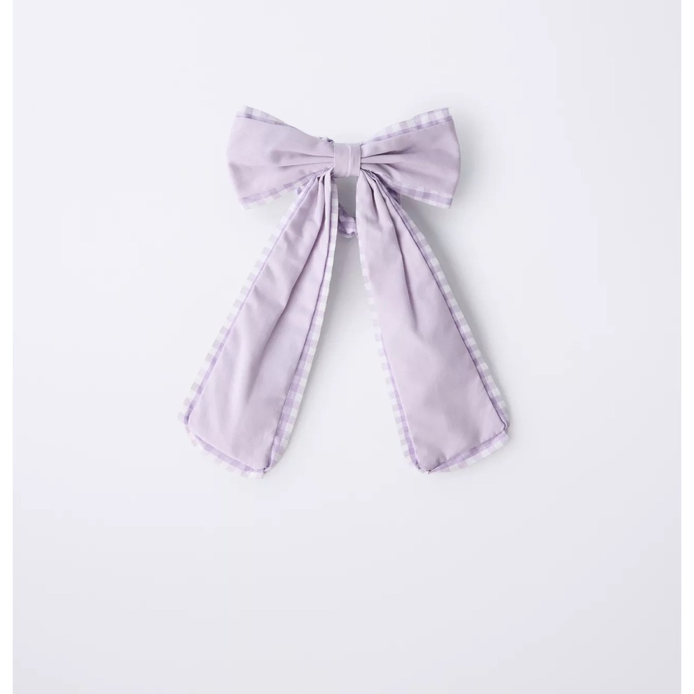 ZARA GINGHAM BOW HAIR TIE